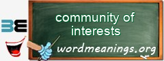 WordMeaning blackboard for community of interests